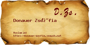 Donauer Zsófia névjegykártya