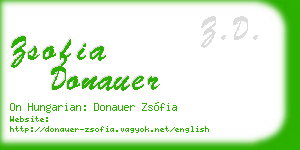 zsofia donauer business card