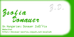 zsofia donauer business card